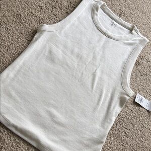 Abercrombie and fitch white ribbed tank